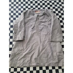 Kids Arabic Thobe Tunic Shirt Gray Size 20 Middle Eastern Traditional